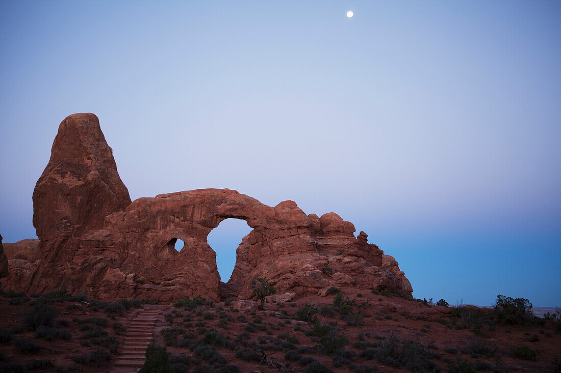 'Turret Arch at dawn, Arches National Park; Utah, United States of America'