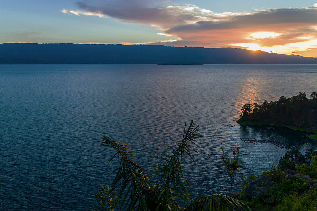 Lake Toba at sunset, North Sumatra, Indonesia