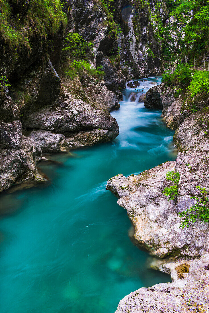 Tolminka River, Tolmin Gorges, Triglav National Park (Triglavski Narodni Park), Slovenia, Europe