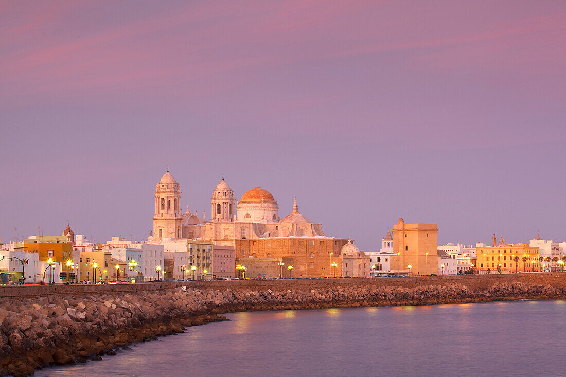 Church of Santa Cruz and Cathedral, Cadiz, Cadiz Province, Andalucia, Spain, Europe