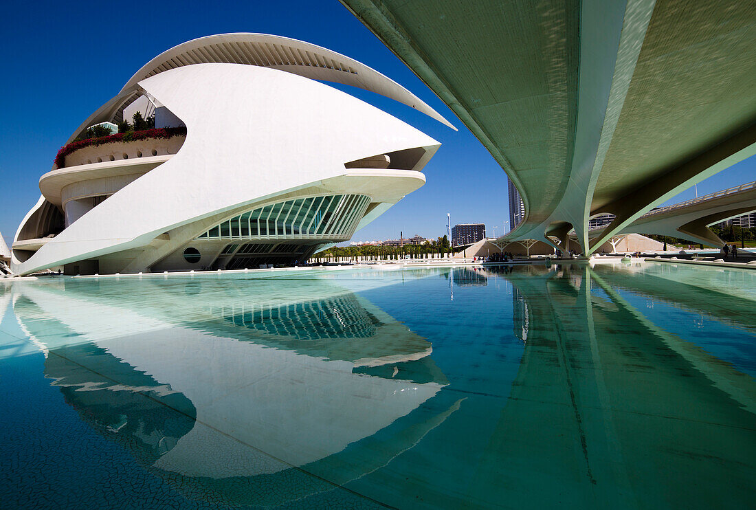 El Palau de les Arts Reina Sofia at the City of Arts and Sciences (Ciudad de las Artes y las Ciencias), Valencia, Spain, Europe