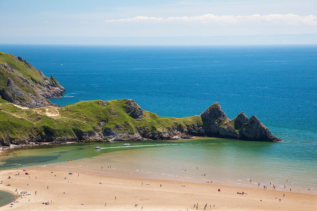 Three Cliffs Bay, Gower, Wales, United Kingdom, Europe