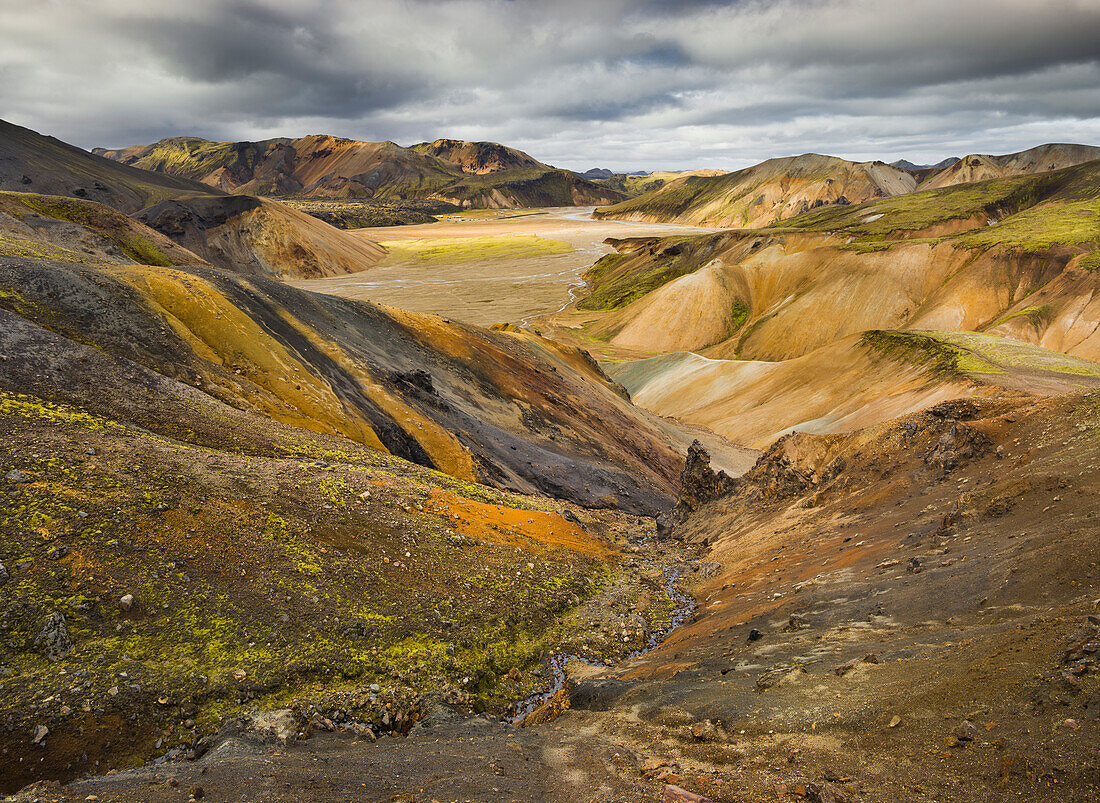 Laugahraun, Rhyolith Gestein, Landmannalaugar, Island