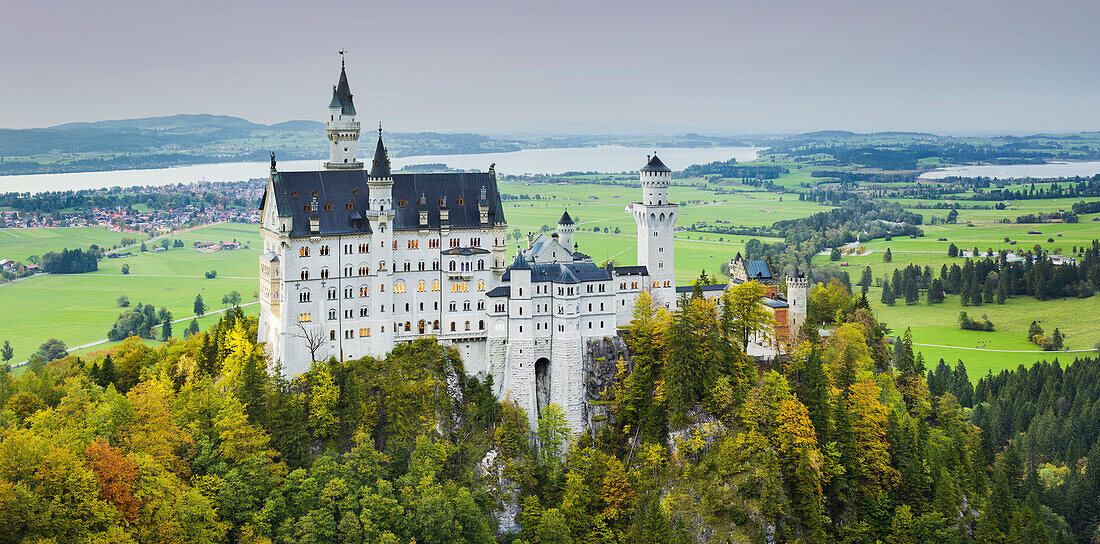 Neuschwanstein castle, Allgaue, Upper Bavaria, Bavaria, Germany