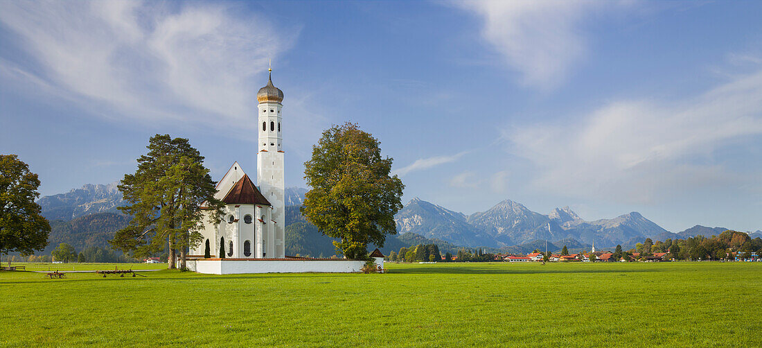 Church of St. Coloman, Fuessen, Allgaeu, Upper Bavaria, Bavaria, Germany