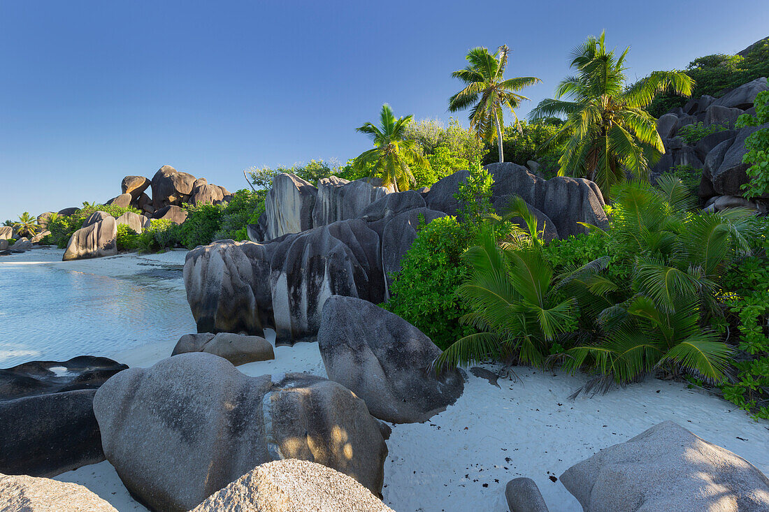 Granite rocks at Anse Source d'Argent, La Digue Island, Seychelles