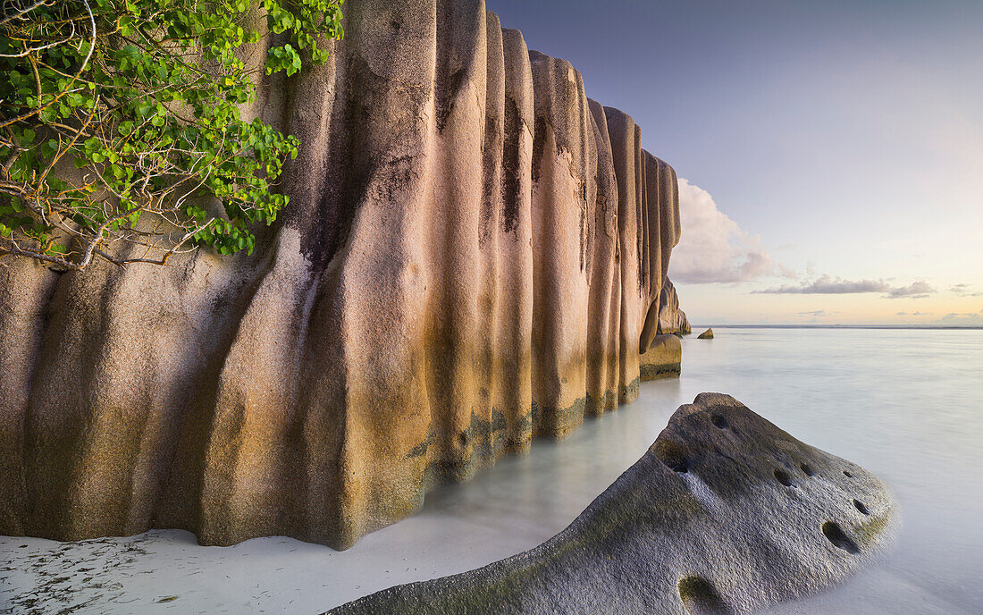 Granitfelsen am Anse Source d'Argent, La Digue Island, Seychellen