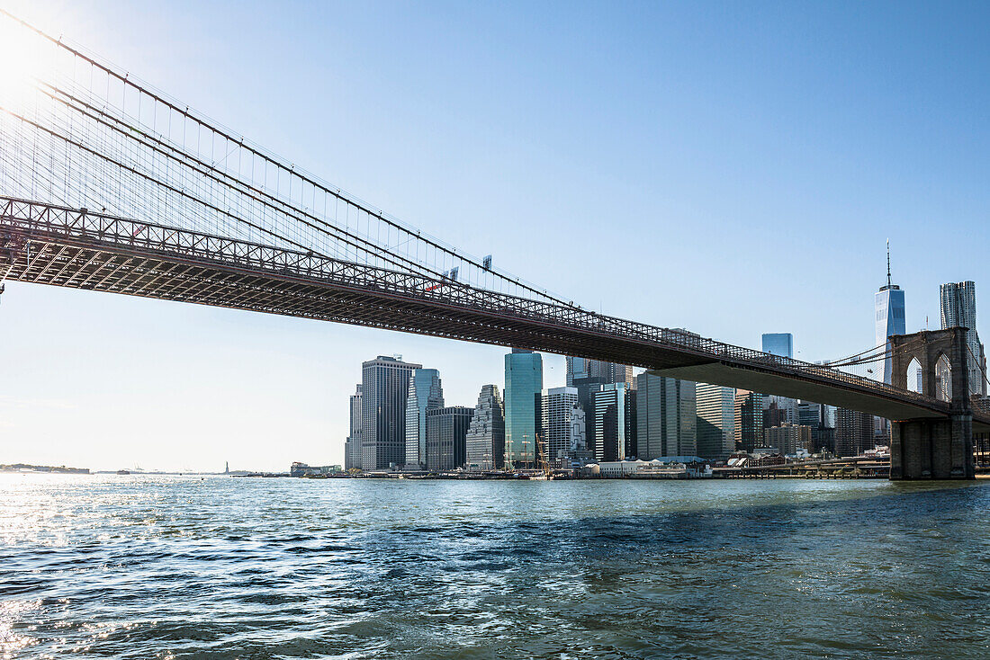 skyline Manhattan and East River, Manhattan, New York, USA