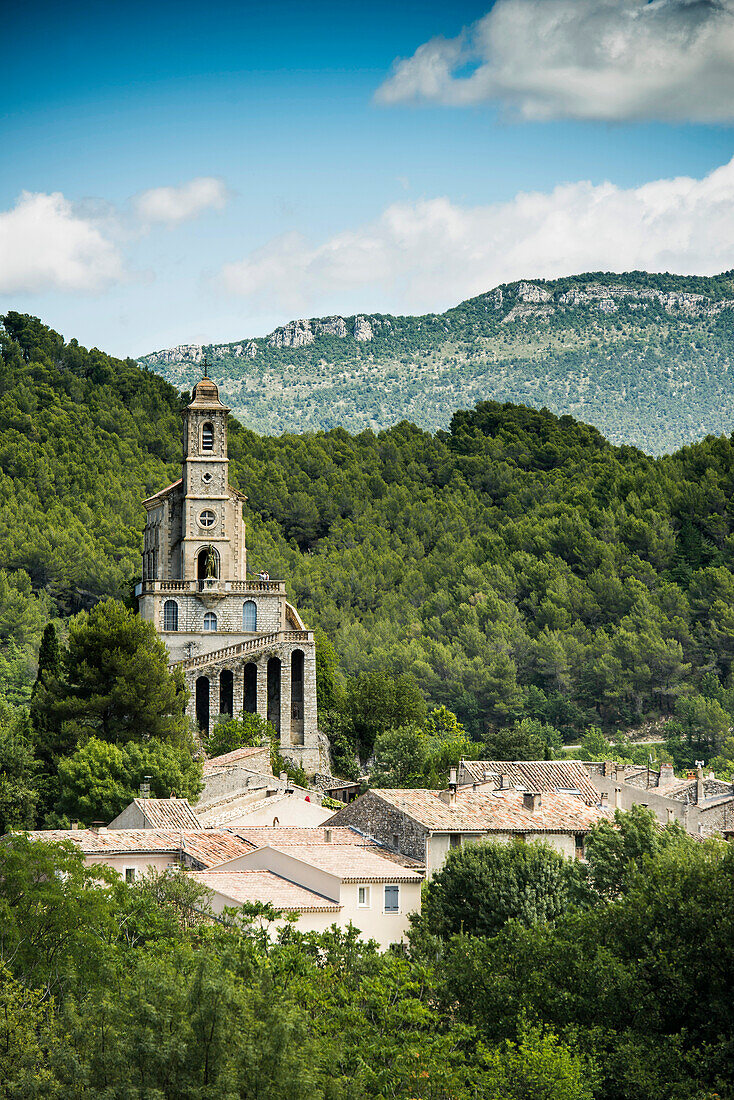 Basilica Notre-Dame de la Consolation, Pierrelongue, near Buis-les-Baronnies, Departement Drome, Region Rhones-Alpes, Provence, France