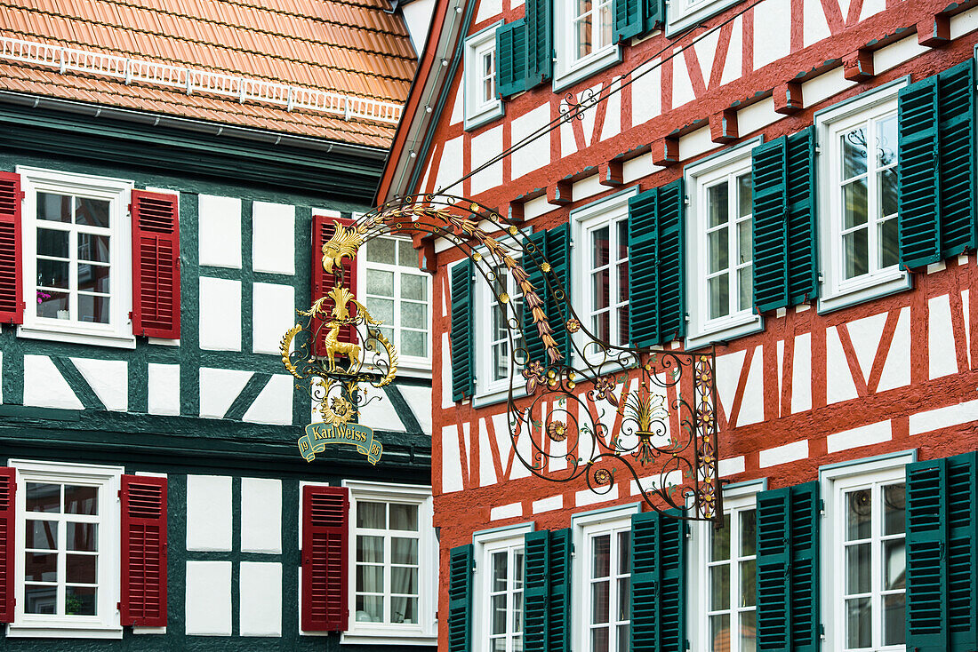 Timber frame houses, Calw, Black Forest, Baden-Wuerttemberg, Germany