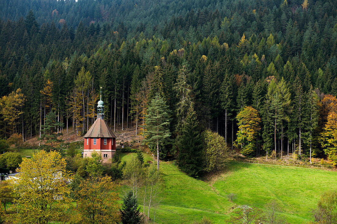 Chapel near Baiersbronn, district of Freudenstadt, Black Forest, Baden-Wuerttemberg, Germany