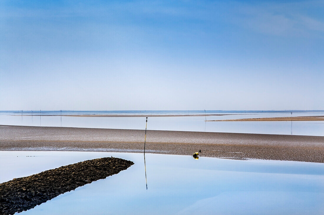 Sandbank, Hallig Langeness, North Frisian Islands, Schleswig-Holstein, Germany