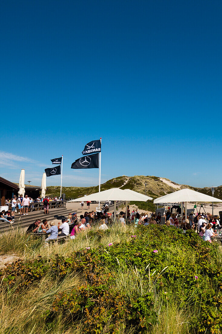 Beach bar Sansibar, Sylt Island, North Frisian Islands, Schleswig-Holstein, Germany