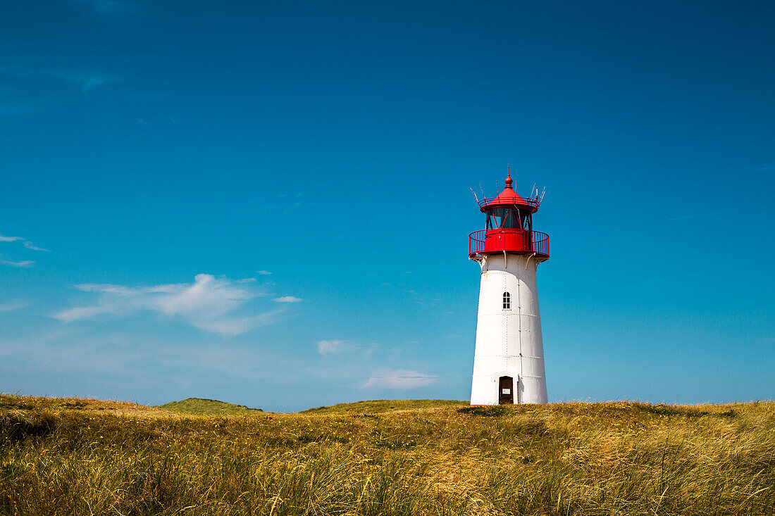 List west Lighthouse, Ellenbogen, Sylt Island, North Frisian Islands, Schleswig-Holstein, Germany