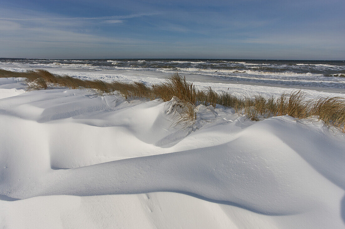 Winter an der Ostseeküste, Ostseebad Heiligendamm, Mecklenburg Vorpommern, Deutschland