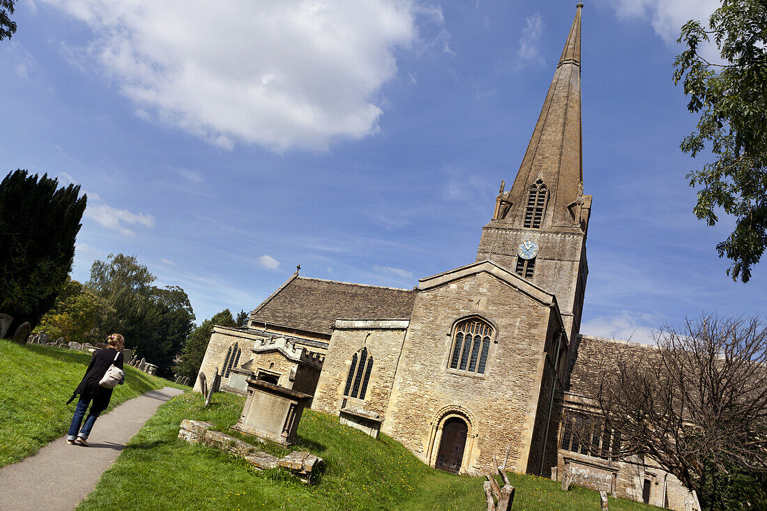 St Mary's C of E Church, from TVs Downton Abbey, Bampton, Oxfordshire, England, United Kingdom