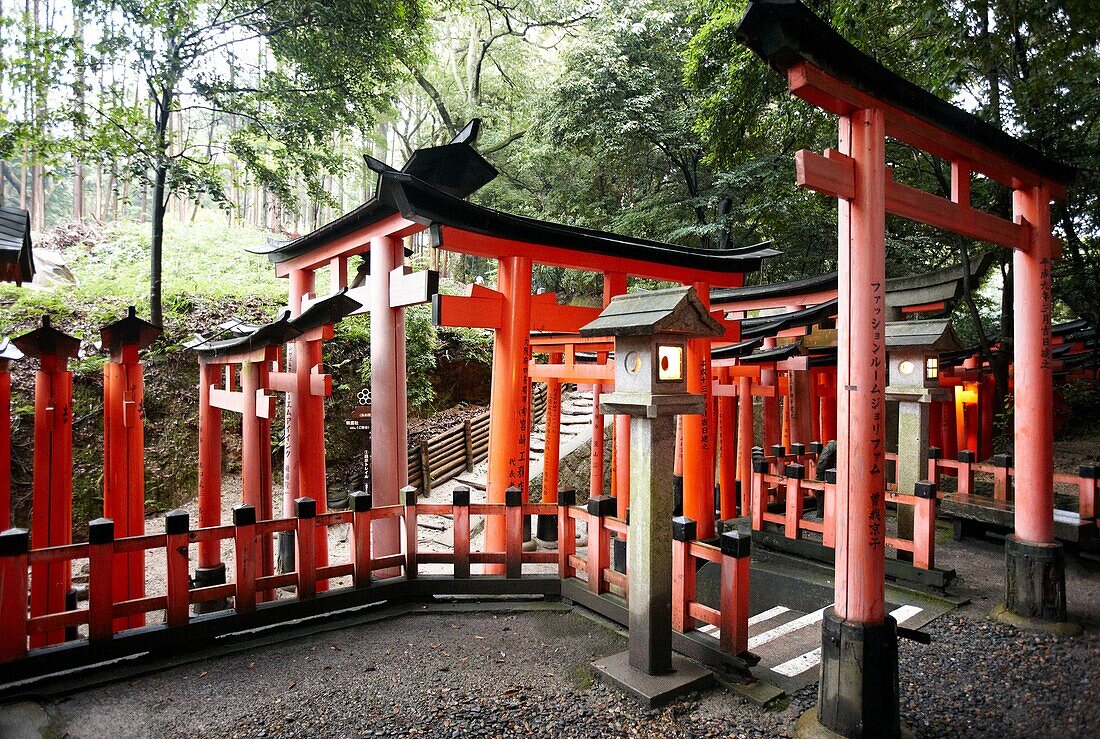 Toriis, Fushimi-Inari-Schrein, Kyoto, Japan.