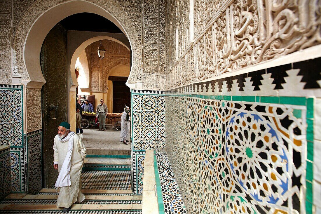 Medersa Bou Inania, Fez El-Bali, Fes, Marokko.