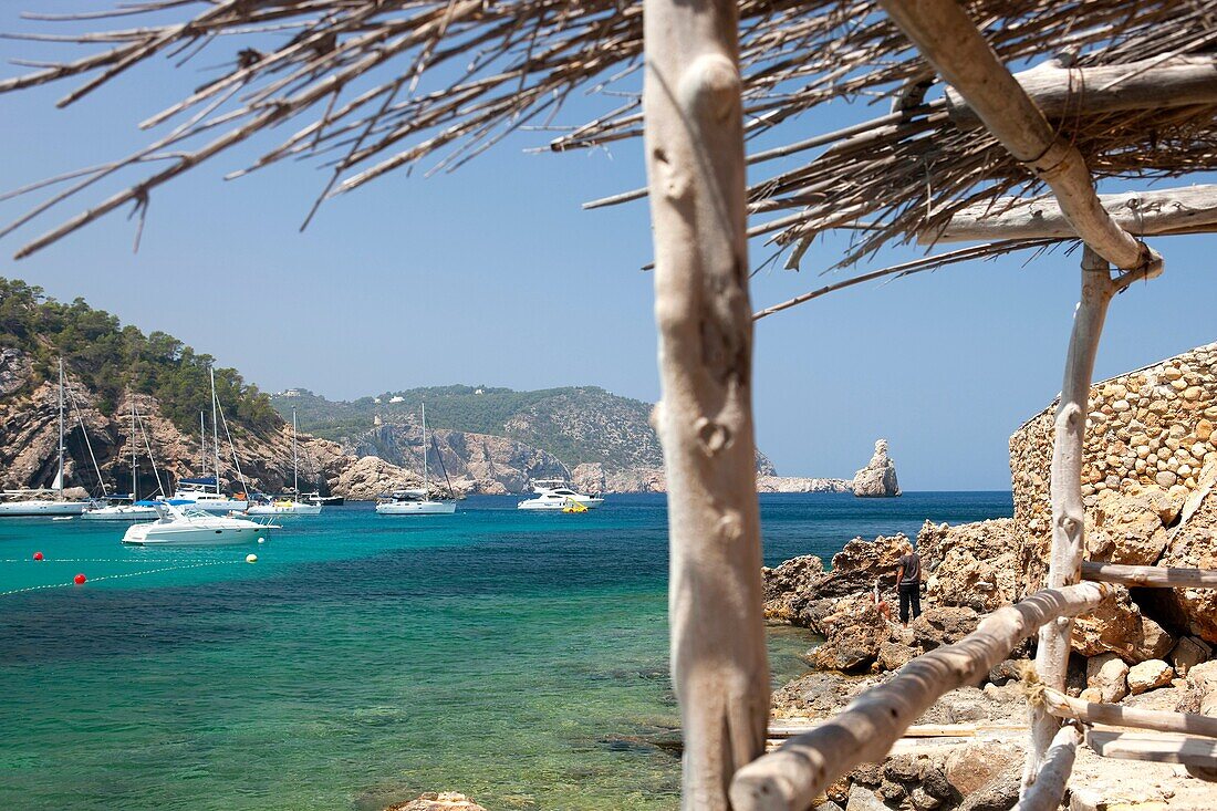 Benirras Bay in Ibiza, Spain