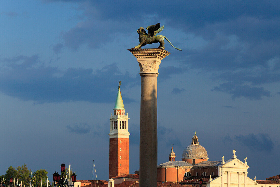 Column, lion, Saint Mark, Venice, Veneto, Italy