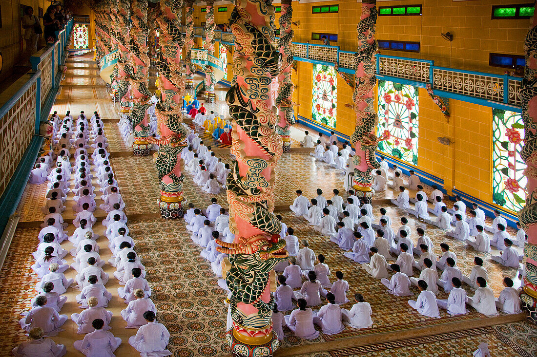 Tay Ninh, Vietnam, Asia, big, great, temple, religion, culture, mass, service, traveling, place of interest, landmark