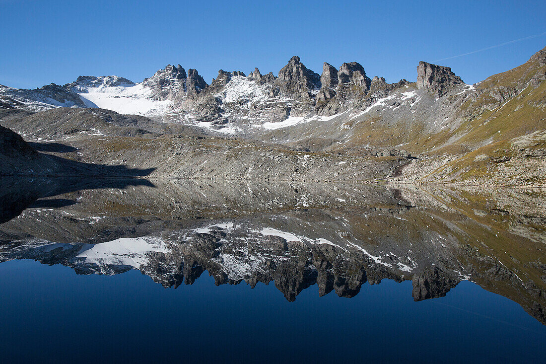 Wildsee, Pizol, gray horns, mountain, mountains, mountain lake, reflection, SG, canton St. Gallen, 5 lakes tour, Switzerland, Europe,