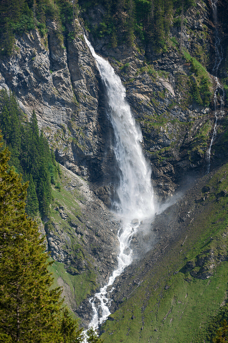 To dust waterfall, Switzerland, Europe, canton, Uri, valley of schachen