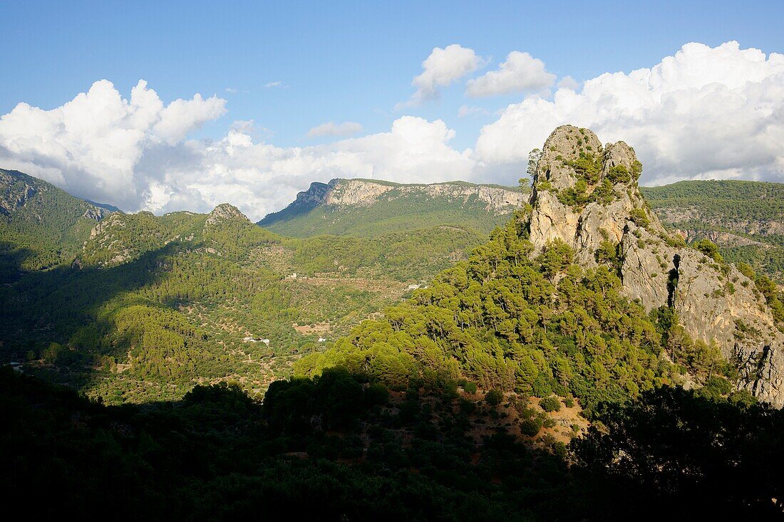 Puig de Son Poc und Orienttal 493m Sierra de Tramuntana Bunyola Mallorca Illes Balears Spanien