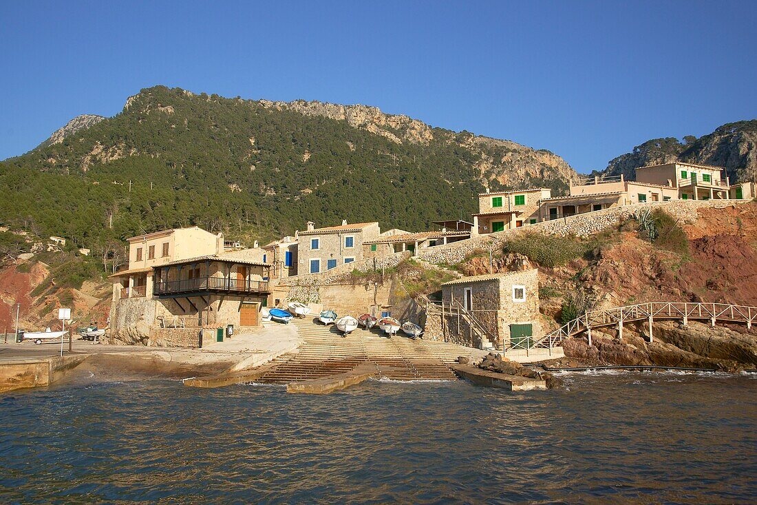 Hafen von Valldemossa, Mallorca Balearische Inseln, Sierra de Tramuntana. Spanien