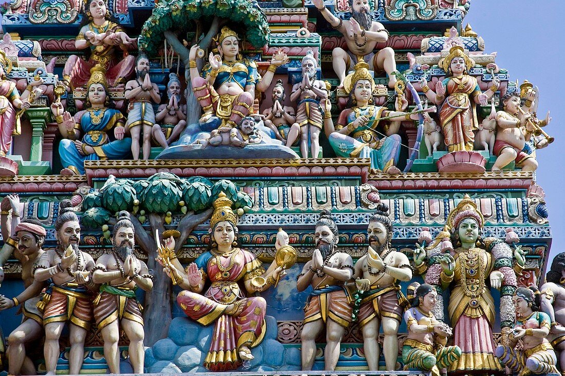 Hindu Temple Exterior, Little India, Singapore