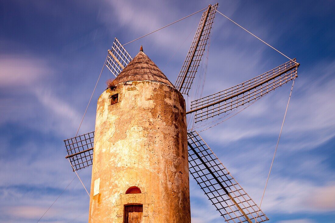 Traditional Windmill, Binissalem, Mallorca - Spain.