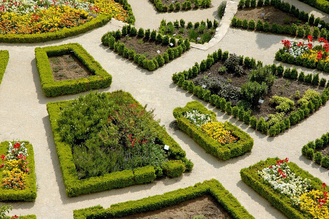 Public gardens in La Garde-Adhemar, Drome, France.