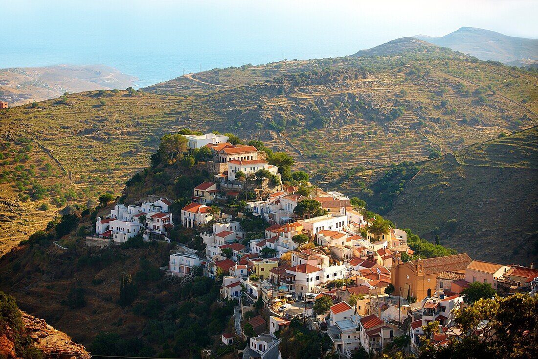 view of Ioulis Chora administrative centre town of Kea, Greek Cyclades Islands