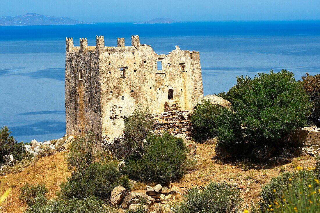 Tower of Ayia Agia Venetian fort - Naxos Greek Cyclades Islands