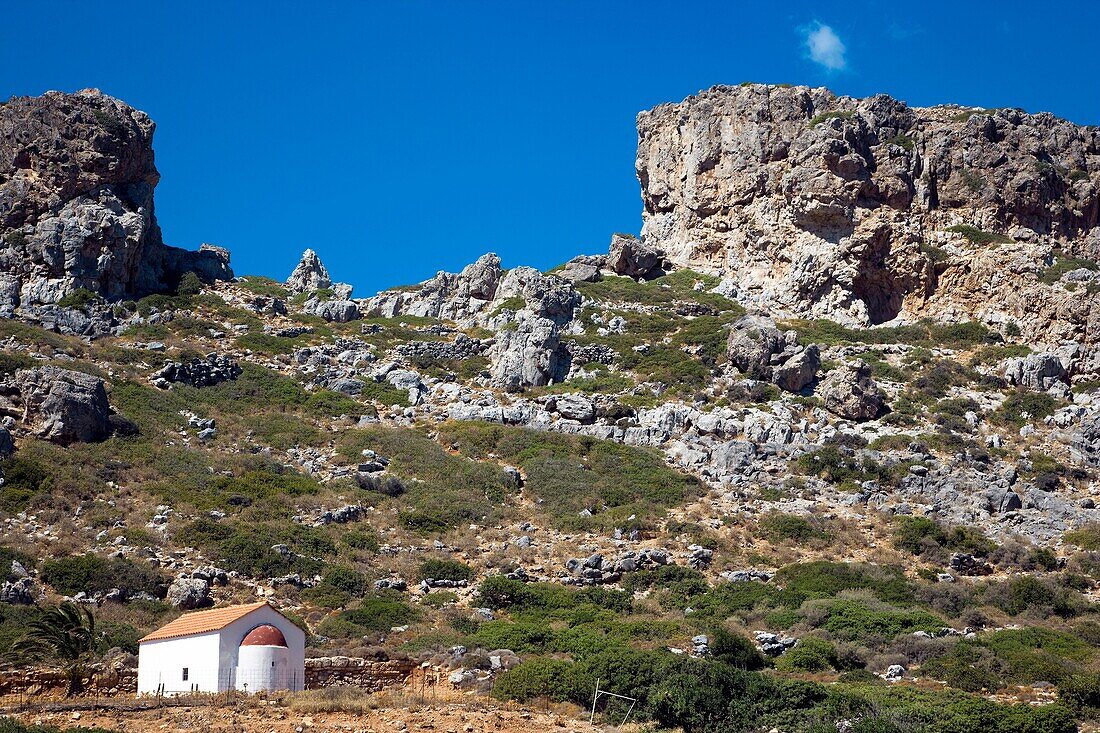 Greece, Crete  Greek Orthodox Chapel at Falassarna