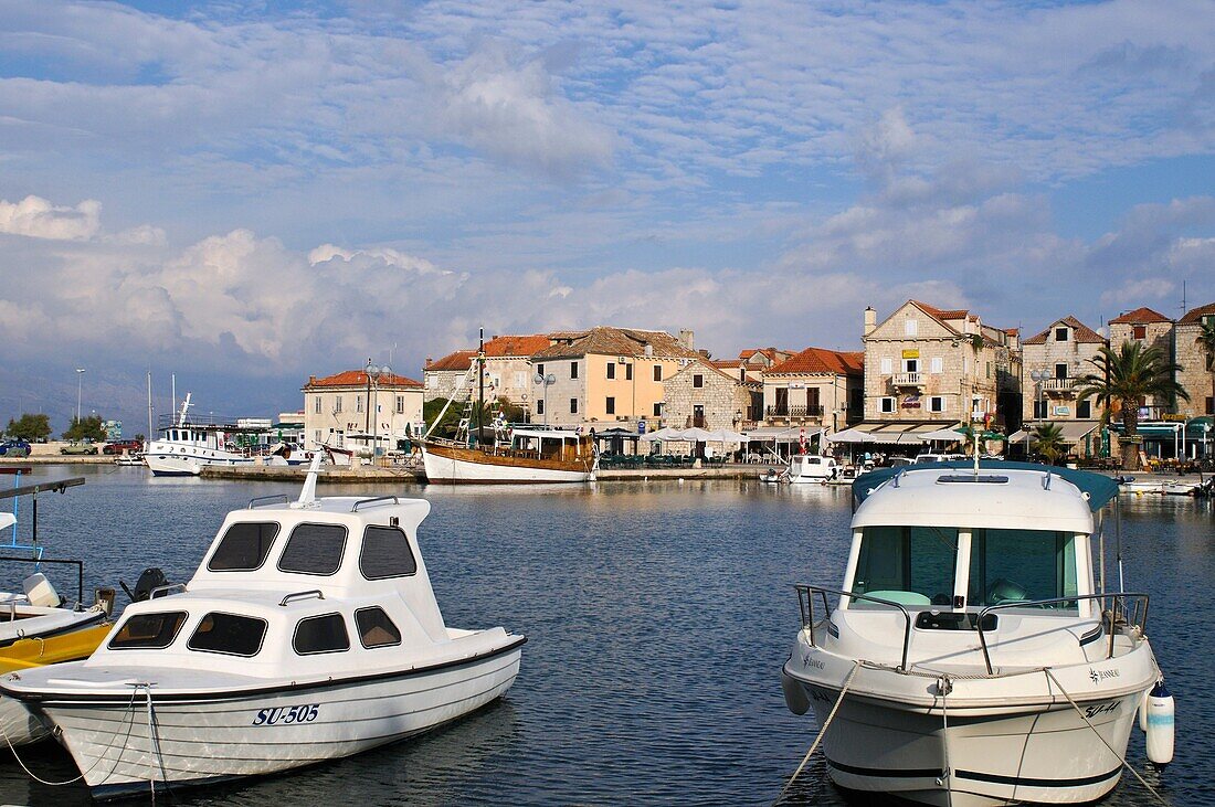 Supetar town and harbour on the island of Brac, Dalmatia, Croatia