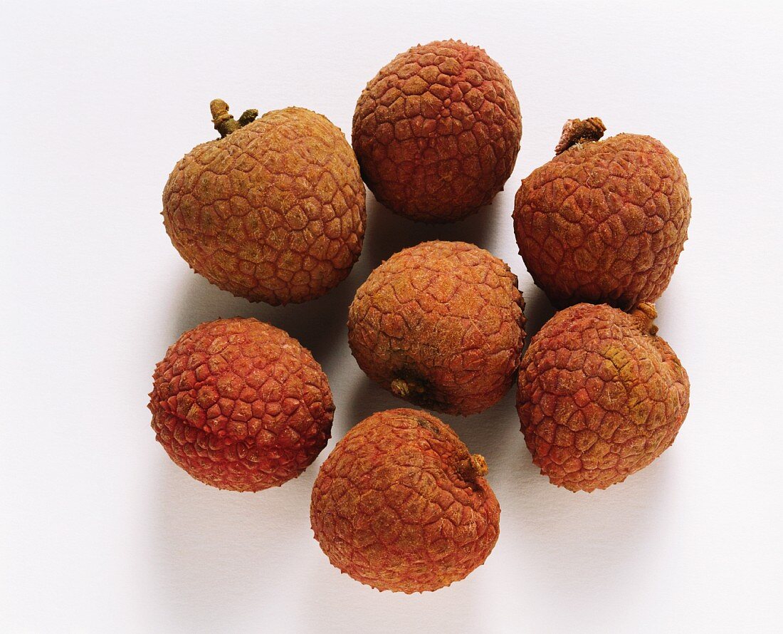 Einige Lychees (Litchis)