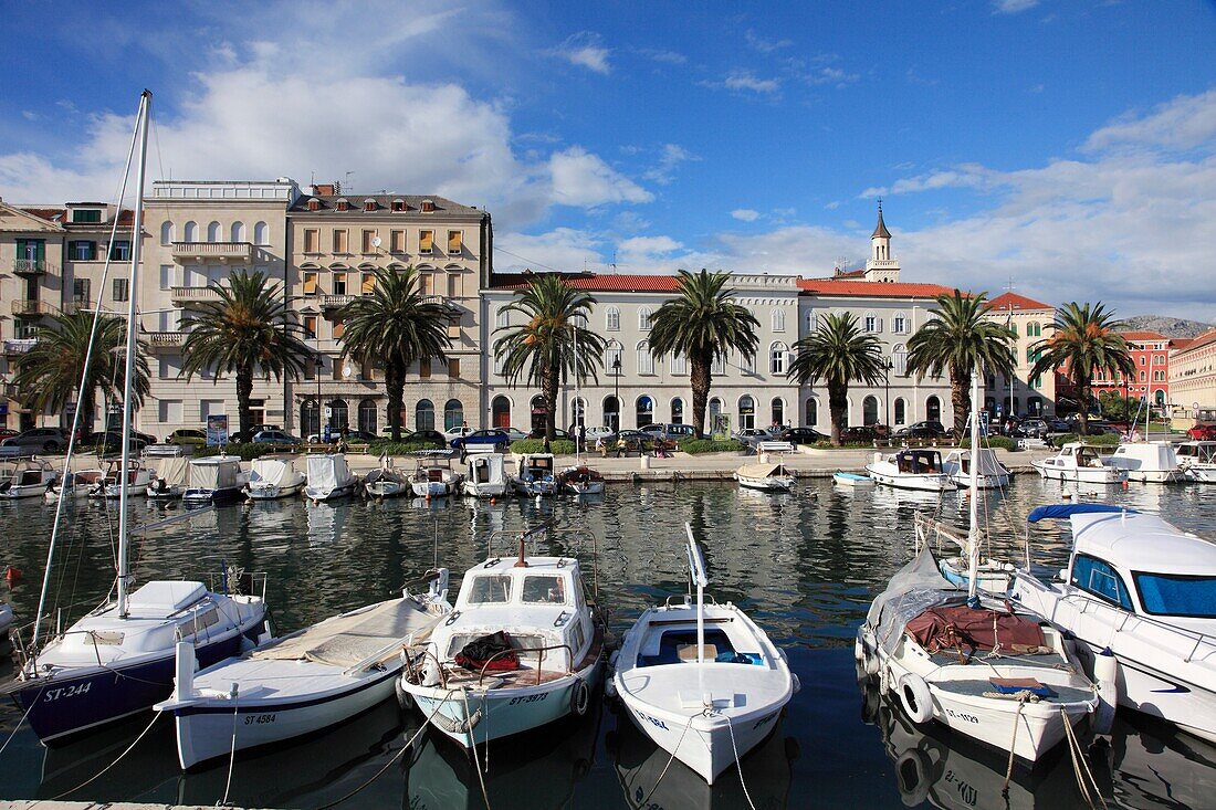 Croatia, Split, general view, harbour, boats,