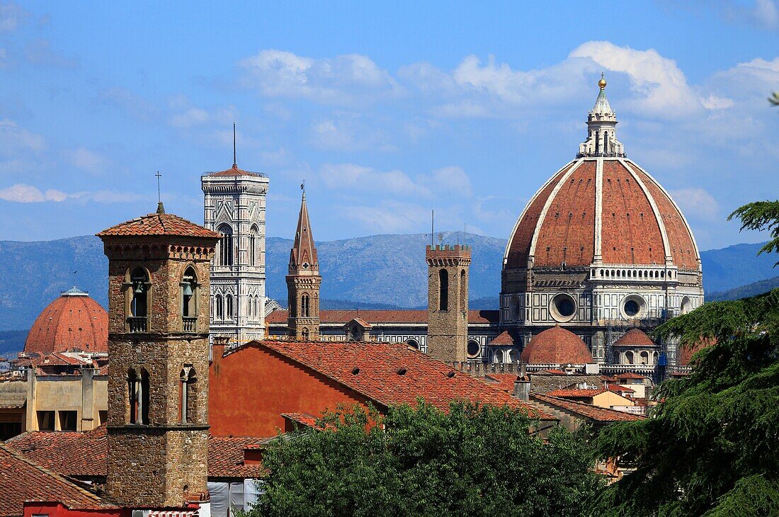 Europe,Italy,Tuscany,Florence,old city and cathedral.