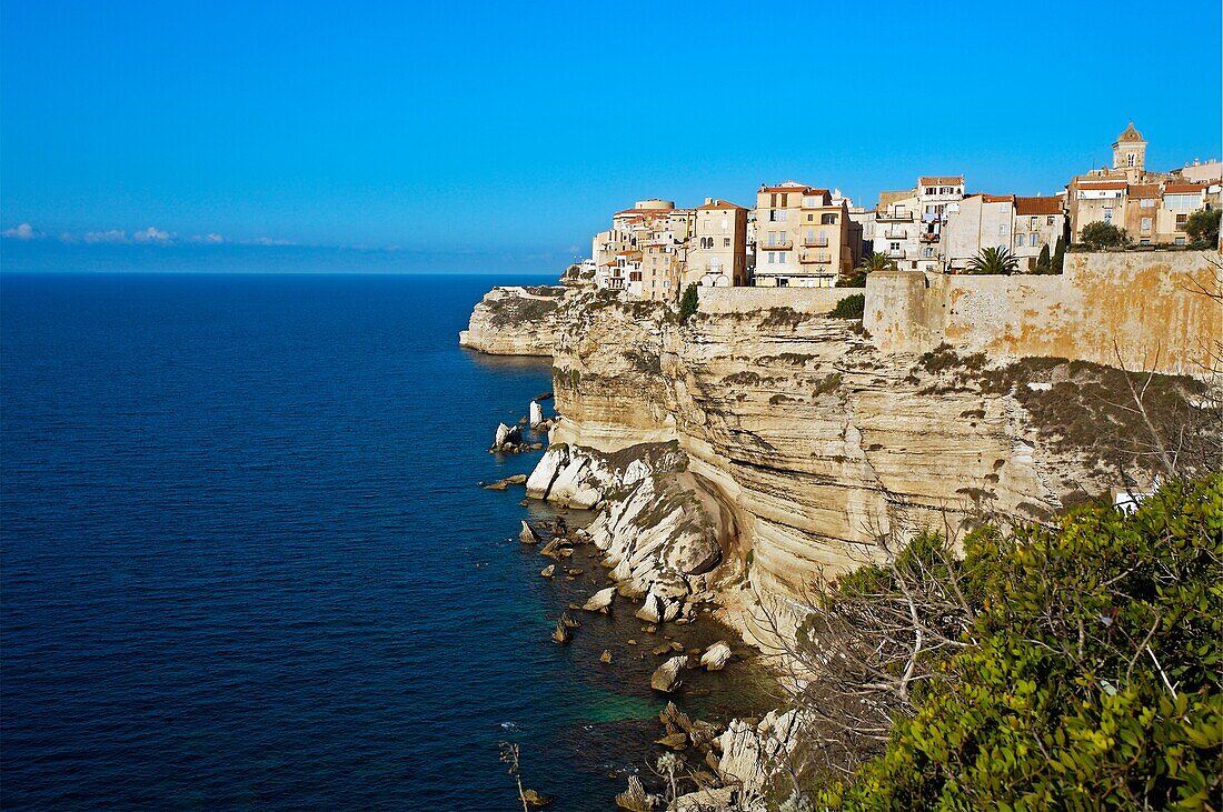 La Haute Ville the Upper city, Bonifacio, Corsica Island  France
