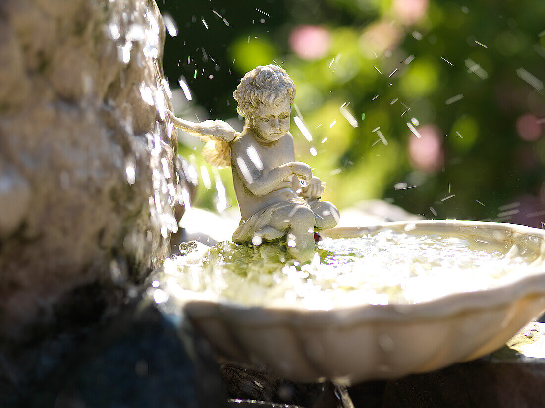 Fountain with an angel