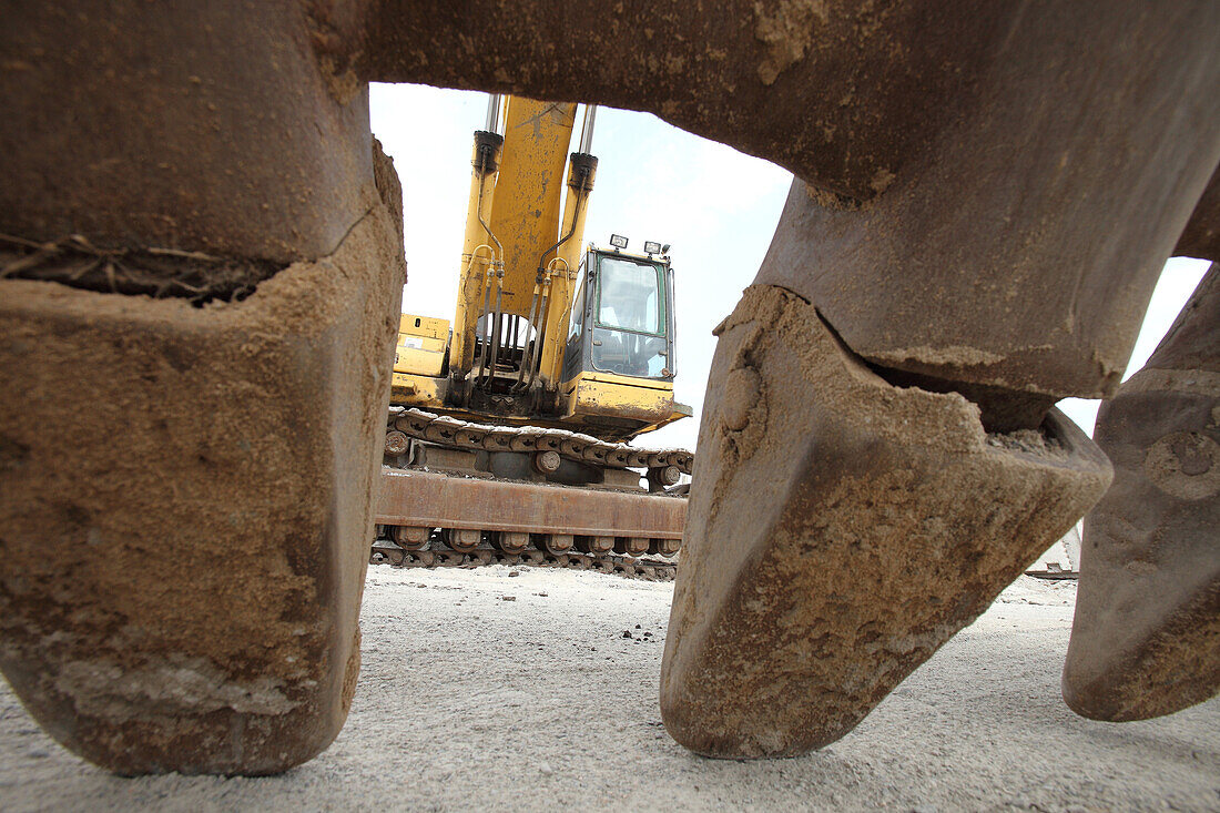 Excavator, close-up