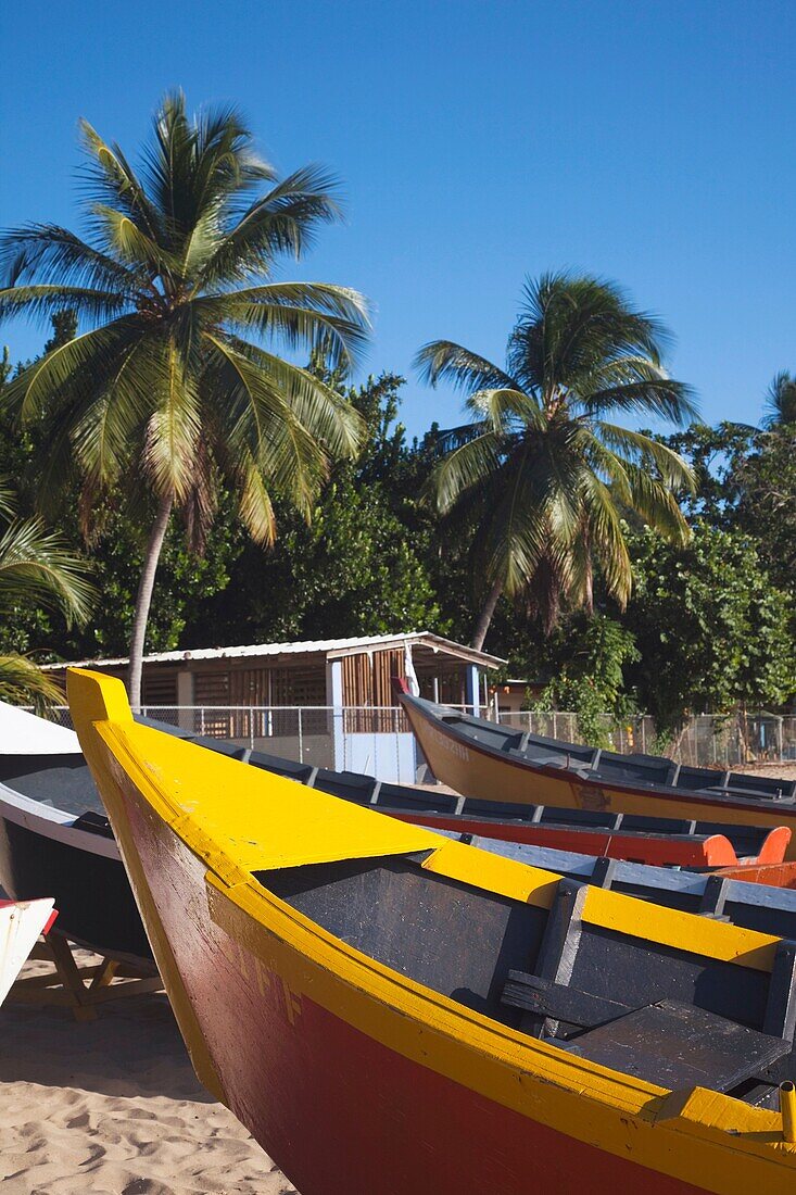 Puerto Rico, West Coast, Aguadilla, Crashboat Beach, lifeboats.