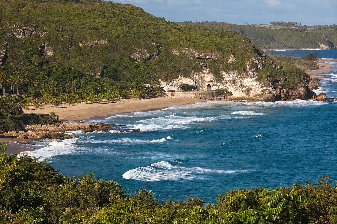 Puerto Rico, North Coast, Isabela, coastline view by El Tunel.