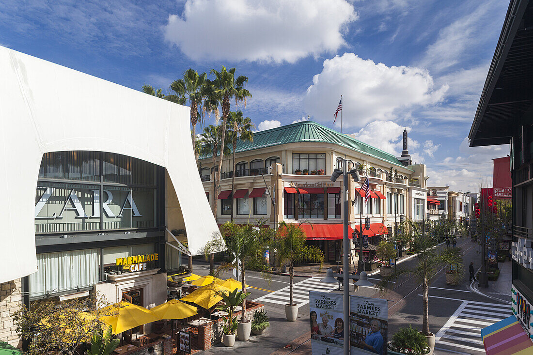 USA, California, Los Angeles, West Hollywood, The Grove outdoor mall.