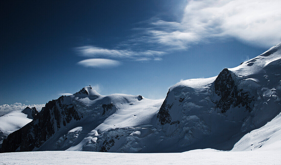 Glacier at Mont Blanc, Mont Blanc Mountain Massif, Graian Alps, France