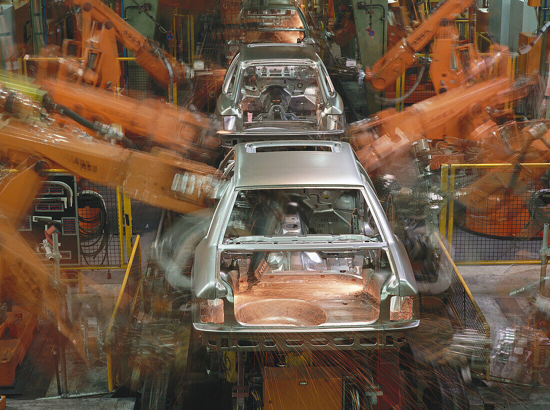 Assembly, Assembly Line, Automation, Automobile, Body, Car, Economy, Europe, European, Factory, Fitting, German, Germany, Hi_Tec