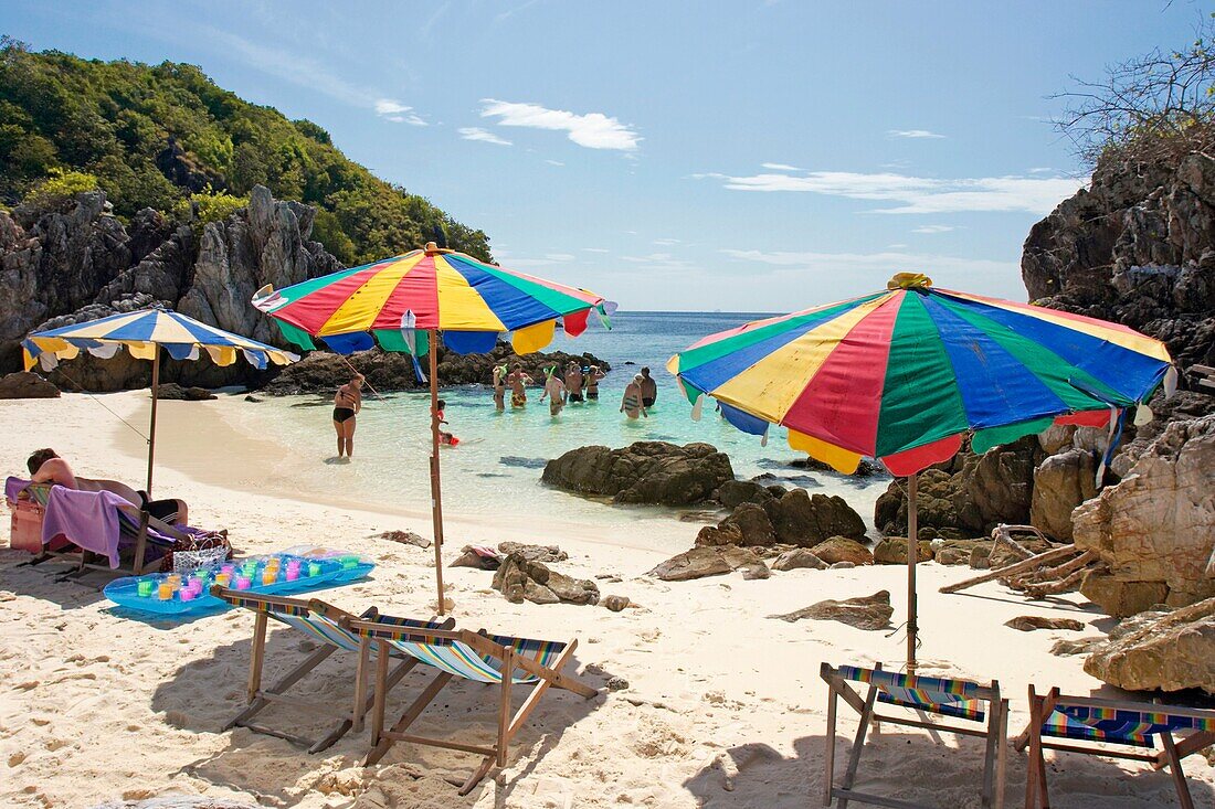 Beach on Ko Khai, a tiny coral island near Phuket, Thailand