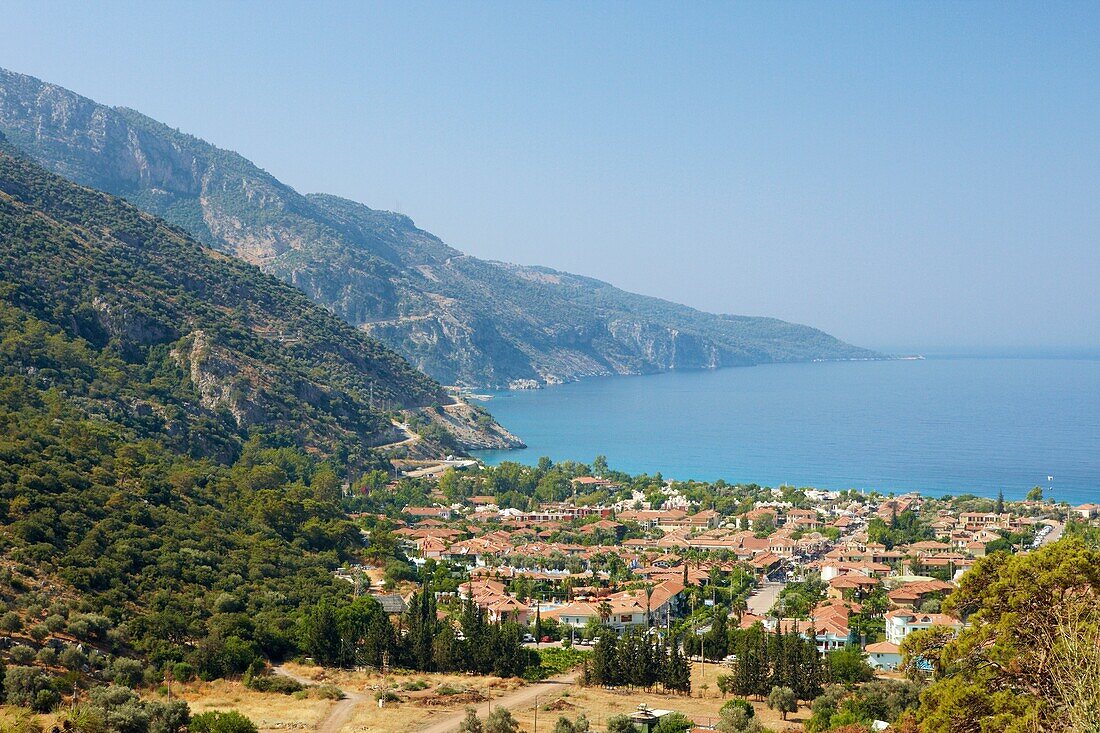 Elevated view of the Oludeniz village  Province of Mugla, Turkey