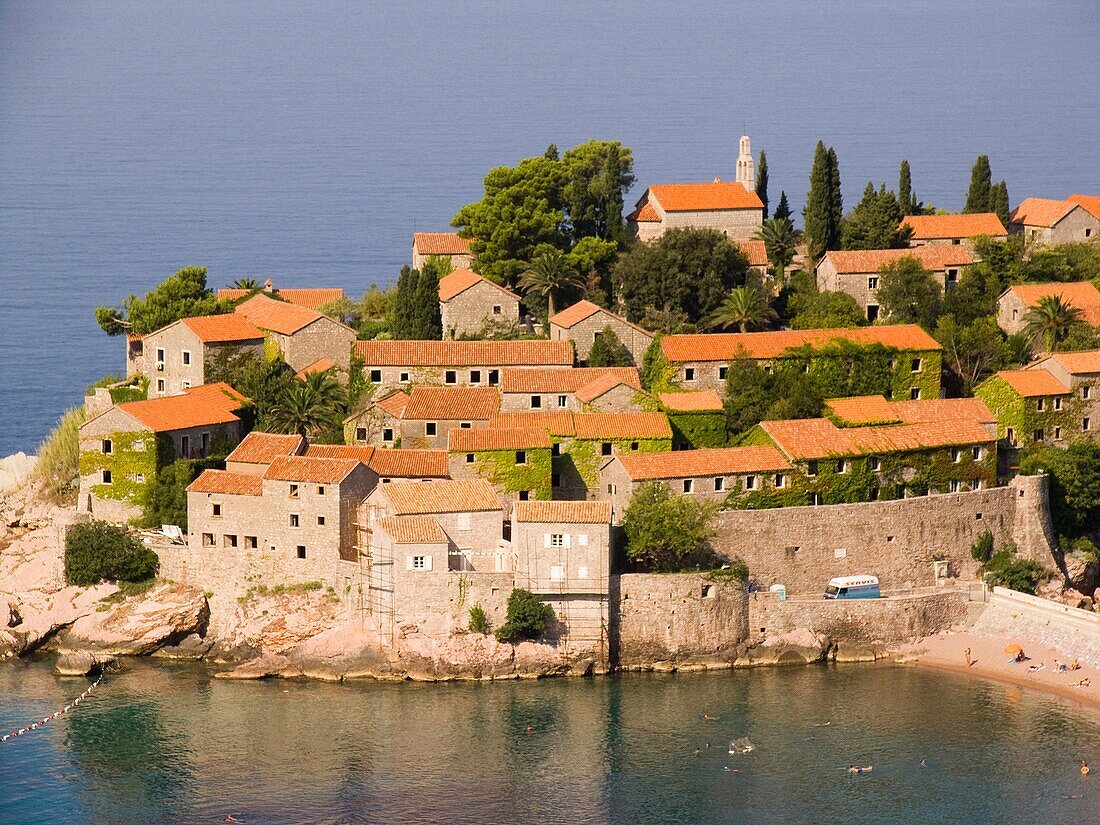 europe, montenegro, sveti stefan